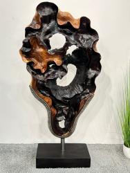 Dekoration Aufsteller "Holz-Kunstwerk" aus einer Suar-Baumwurzel geschnitzt ca. H143 x B70 x T26 cm