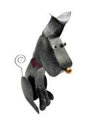 Dekoration aus Metall "Kleiner Hund" ca. B27 x T11 x H40 cm